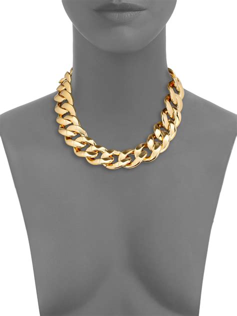 michael kors curb chain toggle necklace 